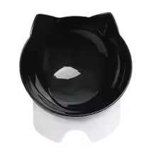 Erhöhte, geneigte Kunststoffschale für Katzen